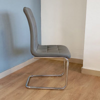 Стул AksHome ZEFIR (Зефир) серый/хром купить в Минске