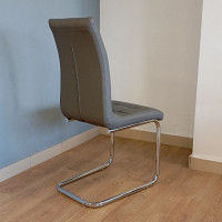 Стул AksHome ZEFIR (Зефир) серый/хром купить в Минске