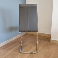 Стул AksHome ZEFIR (Зефир) серый/хром купить в Минске