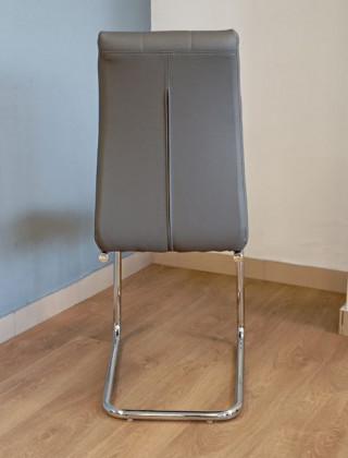 Стул AksHome ZEFIR (Зефир) серый/хром купить в Минске