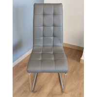 Стул AksHome ZEFIR (Зефир) серый/хром купить в Минске