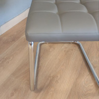 Стул AksHome ZEFIR (Зефир) серый/хром купить в Минске