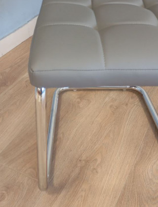 Стул AksHome ZEFIR (Зефир) серый/хром купить в Минске