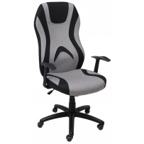 Кресло поворотное AksHome ZODIAC (Зодиак) светло-серый/черный