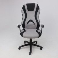 Кресло поворотное AksHome ZODIAC (Зодиак) светло-серый/черный купить в Минске