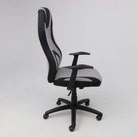 Кресло поворотное AksHome ZODIAC (Зодиак) светло-серый/черный купить в Минске