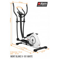 Эллиптический тренажер Alpin Mont Blanc X-181 White купить в Минске