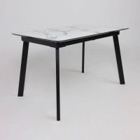 Стол AV 1209 HPL+МДФ 1200 (1600)*800 мрамор белый/черный купить в Минске