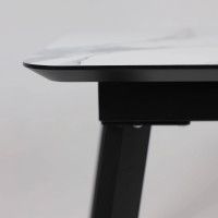 Стол AV 1209 HPL+МДФ 1200 (1600)*800 мрамор белый/черный купить в Минске