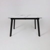 Стол AV 1209 HPL+МДФ 1200 (1600)*800 мрамор белый/черный купить в Минске