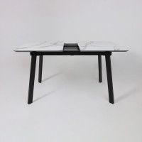 Стол AV 1209 HPL+МДФ 1200 (1600)*800 мрамор белый/черный купить в Минске