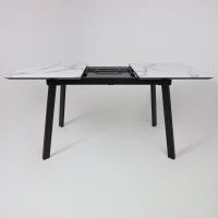 Стол AV 1209 HPL+МДФ 1200 (1600)*800 мрамор белый/черный купить в Минске