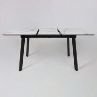 Стол AV 1209 HPL+МДФ 1200 (1600)*800 мрамор белый/черный купить в Минске