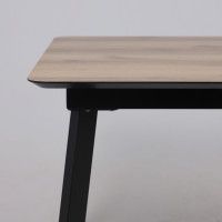 Стол AV 1209 HPL+МДФ 1200 (1600)*800 дуб делано натуральный/черный купить в Минске