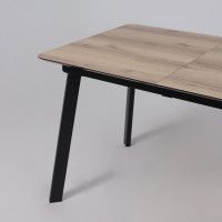 Стол AV 1209 HPL+МДФ 1200 (1600)*800 дуб делано натуральный/черный купить в Минске