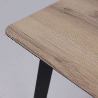 Стол AV 1209 HPL+МДФ 1200 (1600)*800 дуб делано натуральный/черный купить в Минске