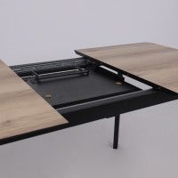 Стол AV 1209 HPL+МДФ 1200 (1600)*800 дуб делано натуральный/черный купить в Минске