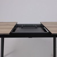 Стол AV 1209 HPL+МДФ 1200 (1600)*800 дуб делано натуральный/черный купить в Минске