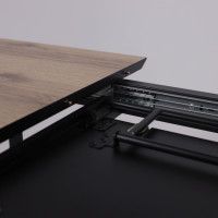 Стол AV 1209 HPL+МДФ 1200 (1600)*800 дуб делано натуральный/черный купить в Минске