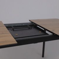 Стол AV 1209 HPL+МДФ 1200 (1600)*800 дуб вотан/черный купить в Минске Стол AV 1209 HPL+МДФ 1200 (1600)*800 дуб вотан/черный купить в Минске