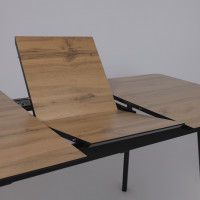 Стол AV 1209 HPL+МДФ 1200 (1600)*800 дуб вотан/черный купить в Минске Стол AV 1209 HPL+МДФ 1200 (1600)*800 дуб вотан/черный купить в Минске