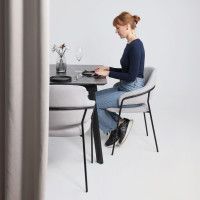 Стол AV 1209 HPL+МДФ 1200 (1600)*800 черный тунис /черный купить в Минске