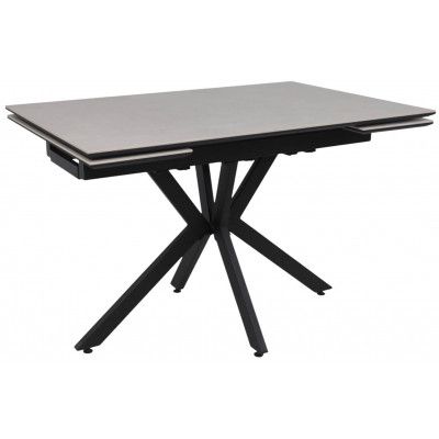 Стол AV 2111 МДФ+керамика 1200 (1800)*800 серый матовый CARMEN LIDHT GREY/черный купить в Минске