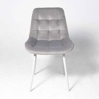 Стул Алвест AV 405 светло-серый бархат Н-09/белый купить в Минске