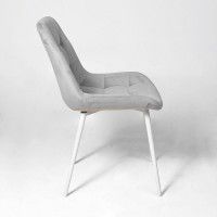 Стул Алвест AV 405 светло-серый бархат Н-09/белый купить в Минске