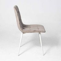 Стул Алвест AV 406-N бежевый бархат Confetti smoke/белый купить в Минске Стул Алвест AV 406-N бежевый бархат Confetti smoke/белый купить в Минске