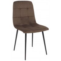 Стул Алвест AV 406-N шоколадный бархат Confetti chocolate/черный