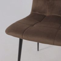 Стул Алвест AV 406-N шоколадный бархат Confetti chocolate/черный купить в Минске