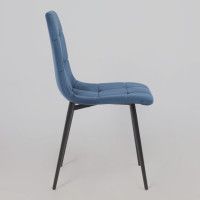Стул Алвест AV 406-N синий бархат Confetti deep ocean/черный купить в Минске