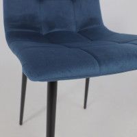 Стул Алвест AV 406-N синий бархат Confetti deep ocean/черный купить в Минске