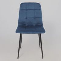 Стул Алвест AV 406-N синий бархат Confetti deep ocean/черный купить в Минске