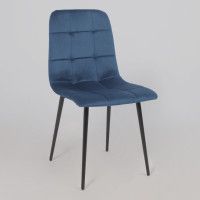 Стул Алвест AV 406-N синий бархат Confetti deep ocean/черный купить в Минске