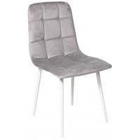 Стул Алвест AV 406-N светло-серый бархат H-09/белый