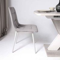 Стул Алвест AV 406-N светло-серый бархат H-09/белый купить в Минске