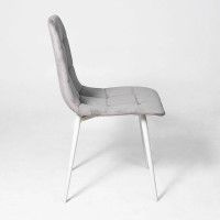 Стул Алвест AV 406-N светло-серый бархат H-09/белый купить в Минске