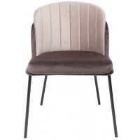 Стул Алвест AV 418 темно-коричневый бархат H-74 + светло-коричневый H-61/черный купить в Минске