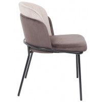 Стул Алвест AV 418 темно-коричневый бархат H-74 + светло-коричневый H-61/черный купить в Минске