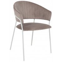 Стул Алвест AV 433 светло-коричневый бархат H-61/белый