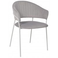 Стул Алвест AV 433 светло-серый бархат H-09/белый Стул Алвест AV 433 светло-серый бархат H-09/белый