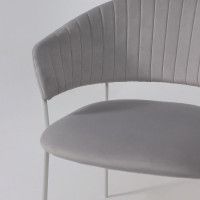 Стул Алвест AV 433 светло-серый бархат H-09/белый купить в Минске