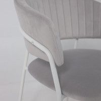 Стул Алвест AV 433 светло-серый бархат H-09/белый купить в Минске