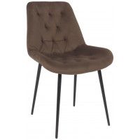 Стул Алвест AV 435 шоколадный бархат Confetti chocolate/черный