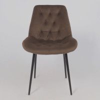 Стул Алвест AV 435 шоколадный бархат Confetti chocolate/черный купить в Минске