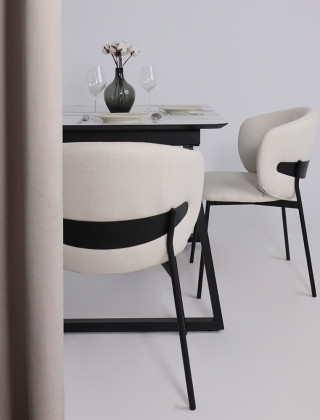 Стул Алвест AV 496 кремовая рогожка Wellton 000/черный купить в Минске