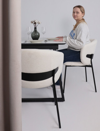 Стул Алвест AV 496 кремовый шенилл Madison 02/черный купить в Минске