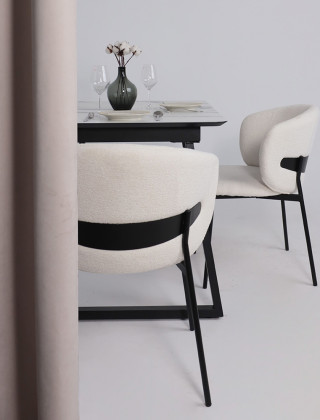 Стул Алвест AV 496 кремовый шенилл Madison 02/черный купить в Минске